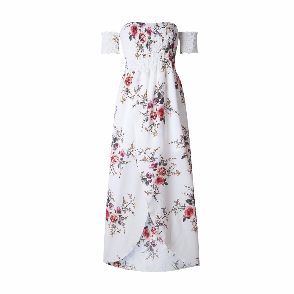 ⭐️WHITE STRAPLESS FLORAL DRESS⭐️ - Picture 2 of 6